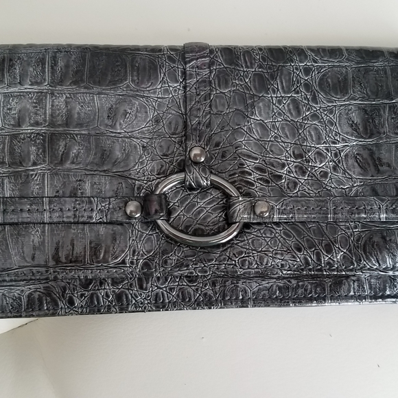 Gray gunmetal Wristlet purse - Picture 4 of 8